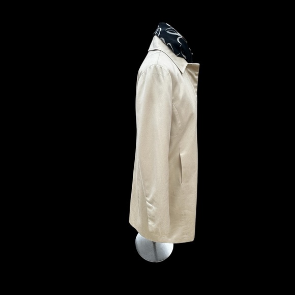 GAP single breasted trench coat women's neutral beige classic snaps size medium - Picture 6 of 13